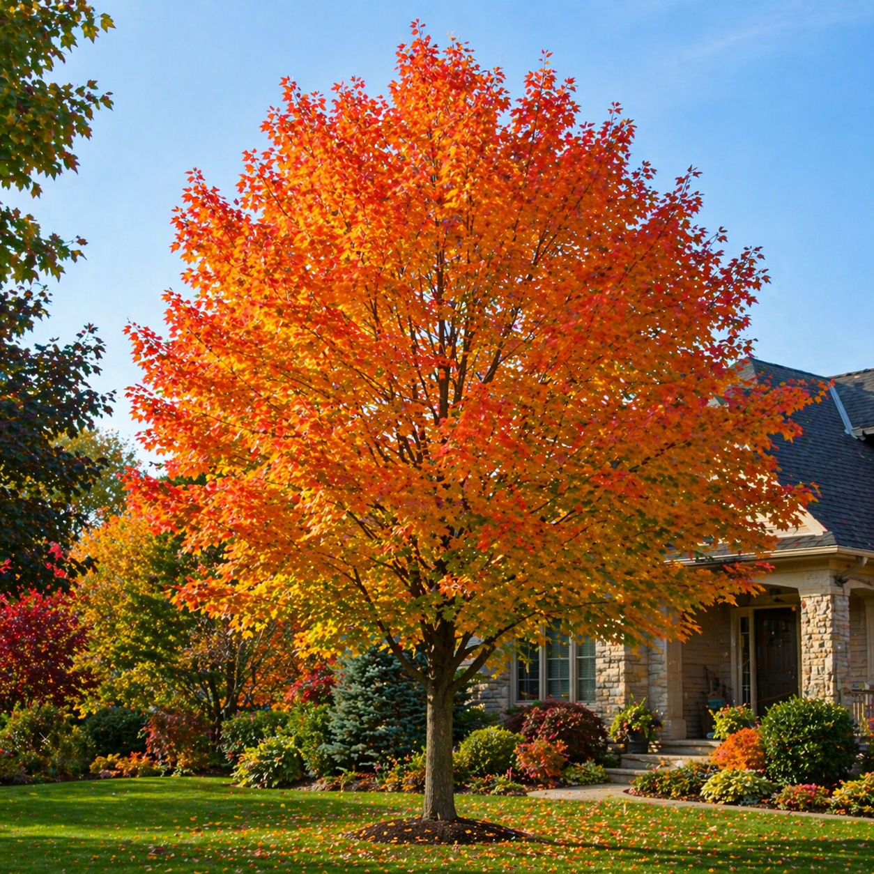 Sugar Maple Trees (Acer Saccharum) Live Plants – Brilliant Fall Color, Hardy Shade Tree, Perfect for Landscapes & Yards (3 Live Trees)