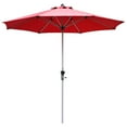 thumbnail image 6 of Gymax 9Ft Patio Outdoor Umbrella Market Table Umbrella w/ Crank 8 Ribs Burgundy, 6 of 9