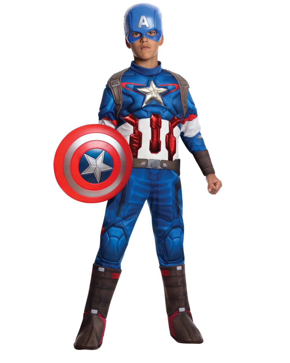 Costume enfant Captain America Marvel luxe rembourré