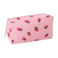 thumbnail image 2 of Beforeyayn Strawberry INS Style Pencil Bag, Adorable strawberry pencil case with large capacity, ideal for teen girls, school backpacks, and organized desk supplies., 2 of 6