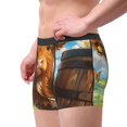 thumbnail image 2 of Honeii Calf Butterflies Lilies A Print Mens Boxer Briefs Breathable,Boxer Brief for Men, Moisture-Wicking Underwear-Small, 2 of 5