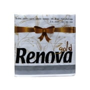 Renova Gold Table Napkin- White (75 Count) 024785