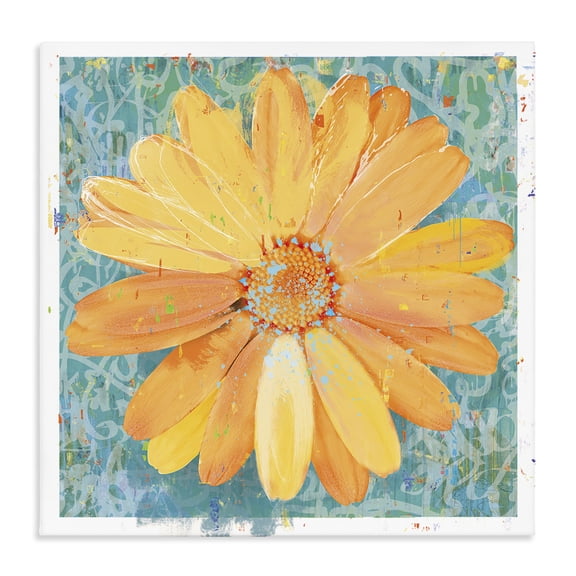 Stupell Industries Modern Urban Daisy over Graffiti Canvas Art, 17 x 17, by Porter Hastings