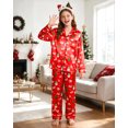 thumbnail image 2 of Girls Chirstmas Pajamas Pjs Set Kids Long Sleeve and Pants Jammies Casual Wear Sleepwear Lounge Clothes Xmas Gifts, Christmas Snowman Size 13-14, 2 of 7