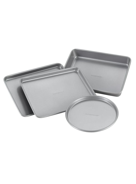Farberware 4 Piece Nonstick Bakeware Toaster Oven Set, Gray