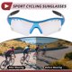thumbnail image 3 of Ofertas únicas 1 juego de gafas de motocicleta PC TPU gafas de ciclismo lente azul claro marco azul, 3 of 6