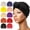 Purple, variant on Women Turban African Pre Tied Bonnet Hairwrap Flower Knot Bonnet Beanie Cap Turban Head Wraps Headband Hat Braid Hair Cover Twisted Braid Beaded Elastic Wrap Cap Navy One Size