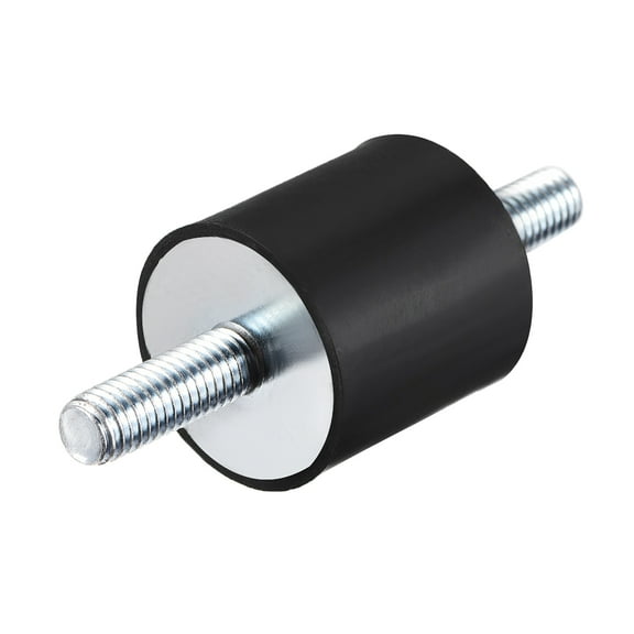 1.18" x 1.18" Rubber Shock Absorber Vibration Isolator w M8 Stud,2pcs