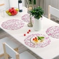 thumbnail image 6 of Ryvnso Floral with Heart Shape Round Plate Mats Dining Table Placemat Set of 4 for Holiday Decoration, 6 of 7