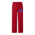 thumbnail image 5 of Women's Summer Fashion Pants Print Elastic Lace-Up Casual Solid Color High-Waisted Wide-Leg Red Quick Dry Gym Sweatpants S-2XL, 5 of 5