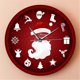 thumbnail image 5 of Holiday Decoration Gift Wall Clock Santa Claus Wall Clock Decoration Clock, 5 of 5