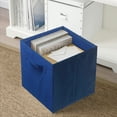 thumbnail image 2 of YOYTOO 2 Pack Foldable Cube Storage Bins, 11" Collapsible Fabric Cube Organizer Baskets Bins, Navy Blue, 2 of 8