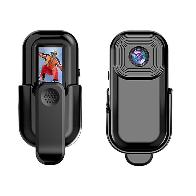 Cámara de Bolsillo WiFi 1080P Cámara Corporal Portátil Cámara de Acción Deportiva DV con Pantalla Grabación de Video Cámara de Bolsillo Clip Trasero