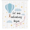 thumbnail image 3 of Ambesonne Adventure Shower Curtain, Air Balloon Sky Words, 69"Wx70"L, Multicolor, 3 of 3