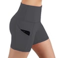 thumbnail image 2 of COMVALUE Biker Shorts Women with Pockets - 3"/5"/8" High Waisted Workout Spandex Tummy Control Gym Running Yoga Shorts Dark Gray XXL, 2 of 4