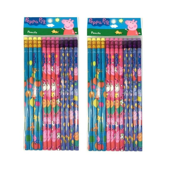 Peppa Pig No. 2 Lead Wood Pencils (24 Pieces - Pack of 2)