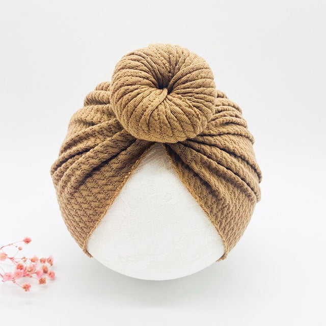 Knotted Hats for Baby Girl Beanie Bow Headband Infant Turban Newborn Head Accessories Winter Hat Warm Bonnet Caps Mother KidsA dusty pink He Qiyong unisex