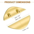 thumbnail image 2 of Uxcell 2 Pack Half Moon Cabinet Pull, 1.26" Hole Center Drawer Pulls Zinc Alloy Brushed Cabinet Pull Handles for Kitchen Cupboard Dresser Cabinet Hardware, Gold, 2 of 8