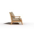 thumbnail image 3 of Curated Maison Adrien 87.25" Teak Deep Seating Outdoor Sofa with Fawn Cushion, 3 of 5