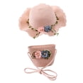 thumbnail image 3 of Sombrero para el sol para mujer con bolso de mano, transpirable, plegable, para hombro, sombrero de pescador para playa rosa, 3 of 9