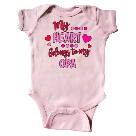 

Inktastic My Heart Belongs to my Opa Gift Baby Boy or Baby Girl Bodysuit