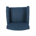 thumbnail image 4 of Noble House Pale Contemporary Fabric Dining Chairs, Set of 2, Navy Blue, 4 of 7