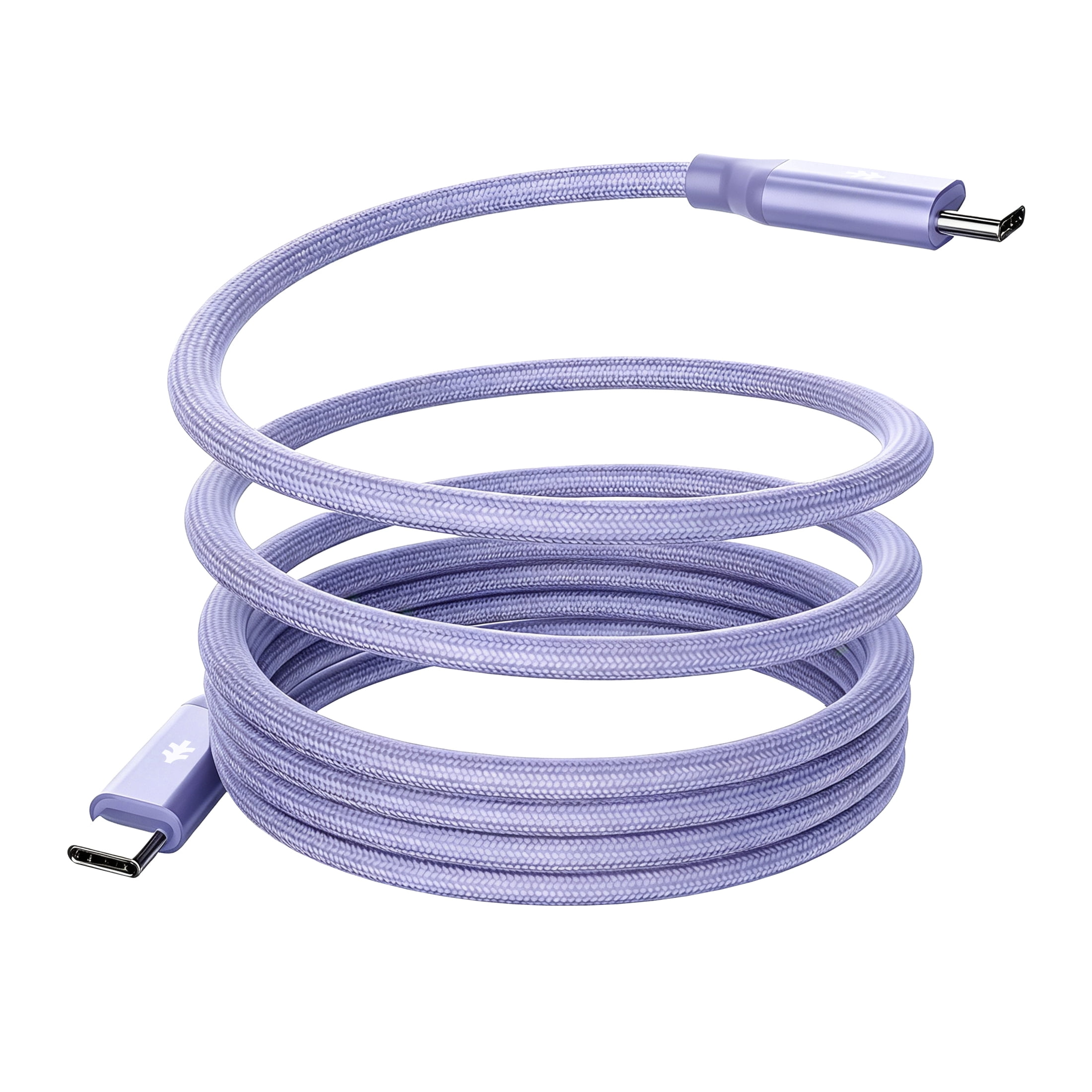 Swiss Tech Kabel M240 6 ft 240W Magnetic Self-Coiling USB-C Charging Cable, Myrtle Purple