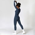 thumbnail image 6 of Feekit Women's 2-Piece Workout Set, Long Sleeve Backless Top & High Waist Athletic Pants, Quick-Dry Running & Yoga Tracksuit, 6 of 7