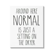 Stupell Industries Normal Dryer Setting Funny Laundry Dryer Lettering Graphic Art Gallery Wrapped Canvas Print Wall Art, Design by Lettered and Lined
