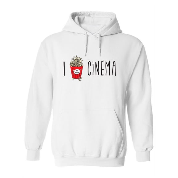 I Popcorn Cinema Hoodie Women -Image by Shutterstock, Female x-Large