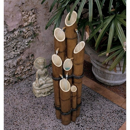 Cascading Bamboo Sculptural Fountain