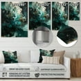 thumbnail image 4 of Designart "Marbled Artistry Green and White III" Modern Geometric Metal Art Living Room, 4 of 5