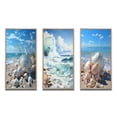 thumbnail image 2 of Designart "Florida Seaside euphony II" Nautical & Beach Framed Wall Art Set Of 3 - Turquoise Florida Frame Gallery Wall Set For Home Decor, 2 of 6