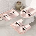 thumbnail image 4 of 1pc/set Glitter Eyelash Bathmat & Shower Curtain, Bath Curtain With 12 Hooks, Anti Slip Bathmat, U Shaped Toilet Mat And Toilet Cover, Bathroom Accessories, Bathroom Decor, 4 of 4