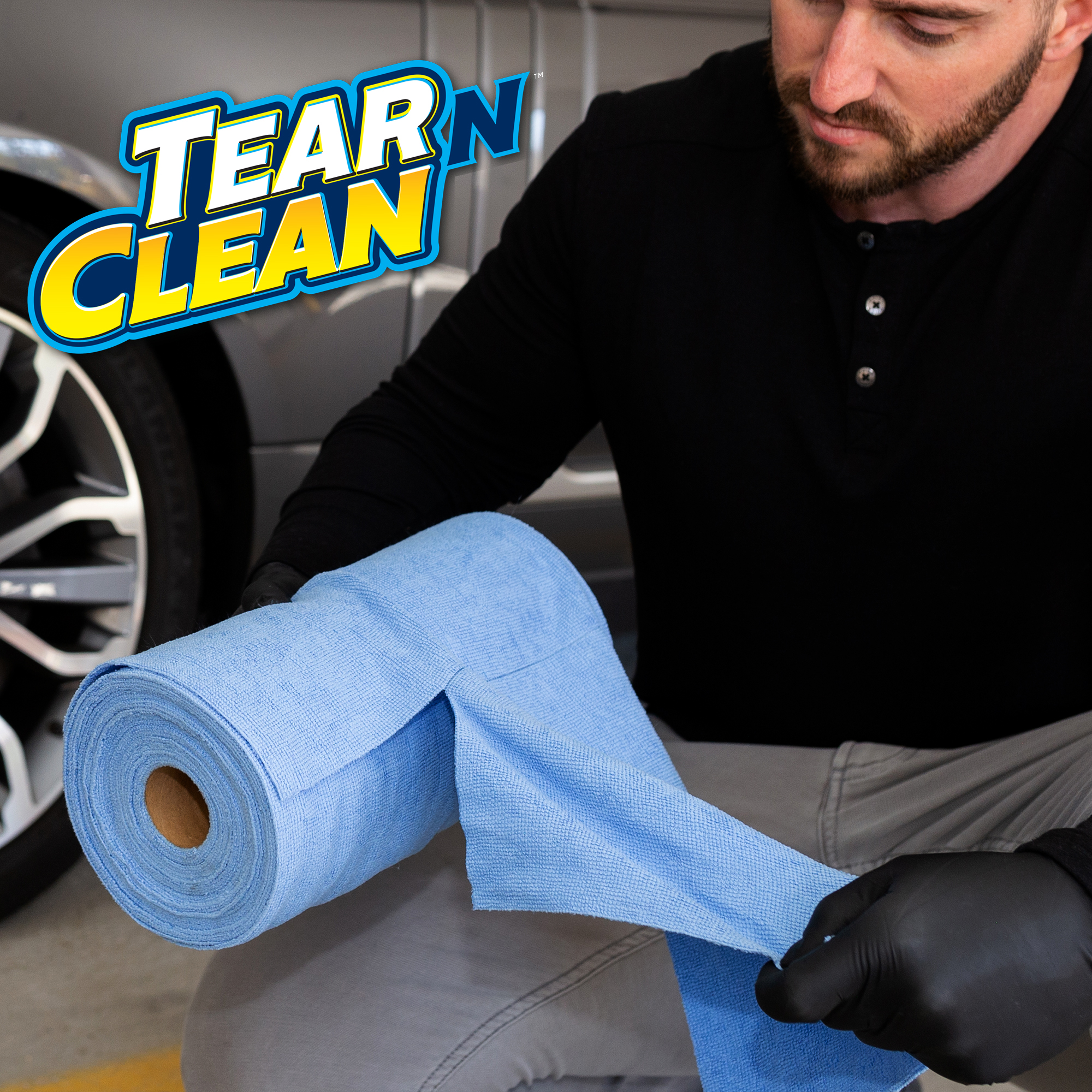 Tear N Clean Microfiber Towels, 12x12 In, 100 Pack photo 2