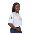 thumbnail image 5 of Women's ZooZatz White Miami Hurricanes Mesh Cropped V-Neck T-Shirt, 5 of 5
