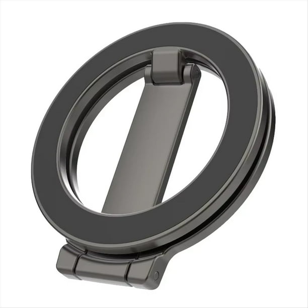 Soporte Magnético de Doble Cara para Teléfono , con Anillo y Soporte Magnético, en , Gris.