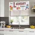 thumbnail image 5 of Laundry Room Valances for Windows, Decorative Rod Pocket Window Valance Curtains, Cartoon Washday Washing Machine Clothes Short Curtain Drapes for Kitchen/Living Room, 2 Panels, 54" W x 18" L, 5 of 8