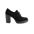 thumbnail image 2 of ZAPATO DE MUJER VESTIR NEGRO NOBUCK SINTETICO MARCA LEON 7400, 2 of 4