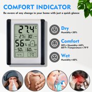 DAYBETTER Digital Hygrometer Thermometer with Large Display, Instant Read Thermometer for Adults, Indoor Thermometer with Humidity Monitor for Bedroom