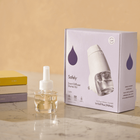 Safely Scent Diffuser Starter Kit with Plug-in Warmer and One Refill, Calm Scent, 120 Days of Scent