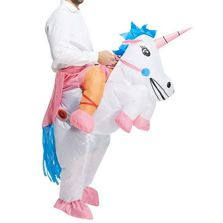 Adult One Inflatable Blow-Up Unicorn Rider Costume One Size: Regular