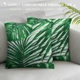 thumbnail image 3 of Chilfamy  Throw Pillow Cover Tropical Green Leaves Summer Palm Leaf Hawaii California Tree Jungle Decor Lumbar Pillow Case Cushion for Sofa Couch Bed Queen Size 22x22in, 3 of 5