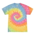 thumbnail image 2 of Colortone Tie Dye T-Shirts Rainbow Adult Sizes, Men 100% Cotton, 2 of 3