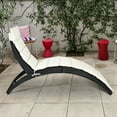 thumbnail image 3 of Gymax 2PCS Foldable Rattan Wicker Chaise Lounge Chair w/ Cushion Patio Outdoor, 3 of 10