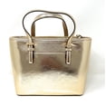 thumbnail image 4 of Michael Kors Metallic Smooth Leather Solid Print Carryall Tote Convertible Handbag, Gold, 4 of 4