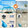 thumbnail image 3 of Rhino Valley Beach Tent Sun Shelter, Beach Canopy Tent Sun Shade UPF50+ Protection with 8 Sandbags 4 Stability Poles, Outdoor Beach Shade Canopy for Beach, Camping, Fishingach, Camping, Fishing, 3 of 10