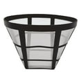 thumbnail image 2 of Reusable Coffee Filters Baskets, 1Pc Black Fine Mesh Coffee Filter 8-12 Cup, Coffee Filters Replacement for Coffee Makers and Brewers, Cone Coffee Filters #4 for Coffee Maker, Pour Over Coffee Filter, 2 of 4