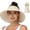 Bowknot Beige, variant on Women's UV UPF + Wide Brim Sun Hat - Foldable Straw Visor Beach Hat with Ponytail Hole, Packable Travel Summer Hat