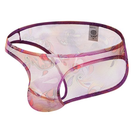 

Men Low Rise Stretchy Briefs See Through Thong Breathable Underwear Underpants